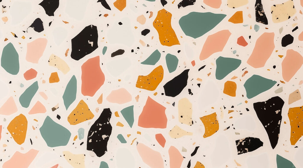 Textured surface with colorful fragments Textured surface with colorful fragments